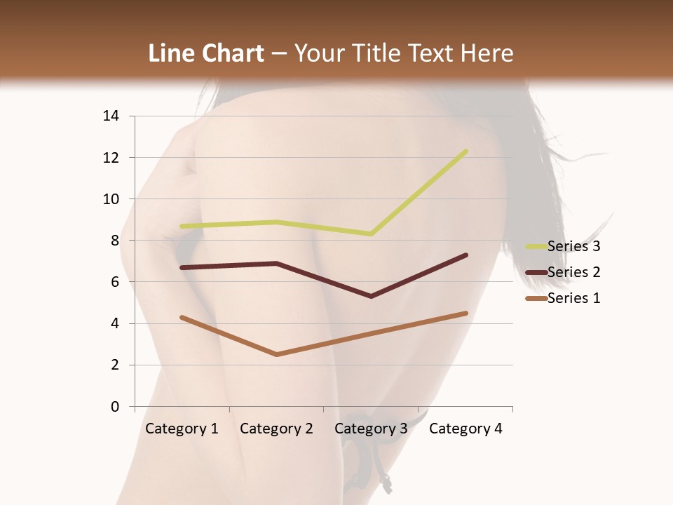 Bikini Beautiful Person PowerPoint Template