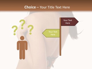 Bikini Beautiful Person PowerPoint Template
