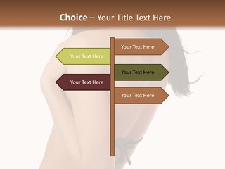 Bikini Beautiful Person PowerPoint Template