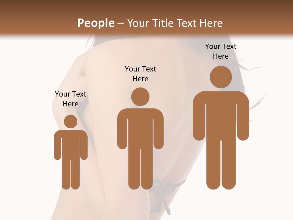 Bikini Beautiful Person PowerPoint Template