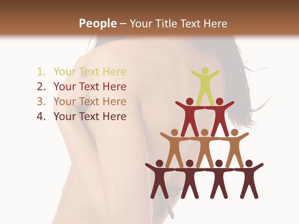 Bikini Beautiful Person PowerPoint Template