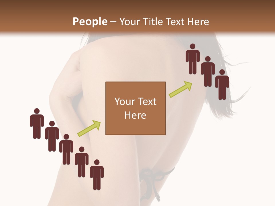 Bikini Beautiful Person PowerPoint Template