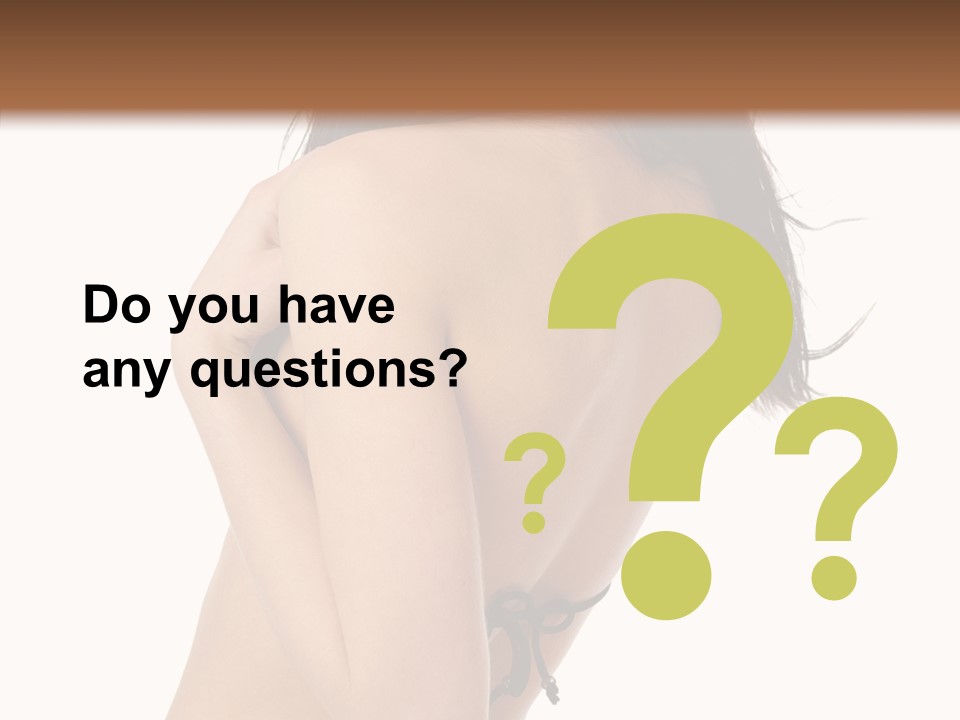 Bikini Beautiful Person PowerPoint Template