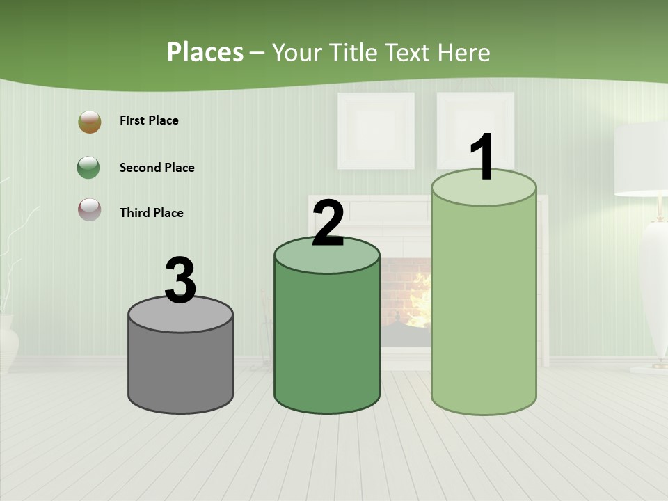 Fireplace Parquet Nobody PowerPoint Template