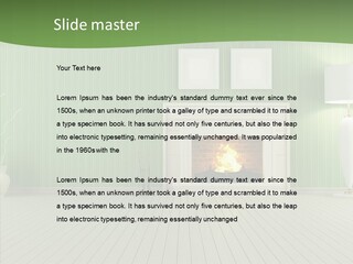 Fireplace Parquet Nobody PowerPoint Template