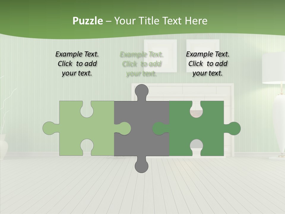 Fireplace Parquet Nobody PowerPoint Template