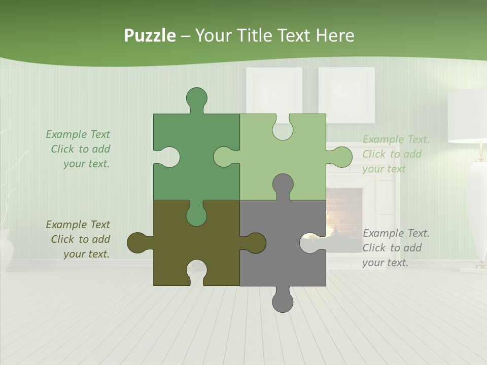 Fireplace Parquet Nobody PowerPoint Template