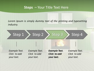 Fireplace Parquet Nobody PowerPoint Template