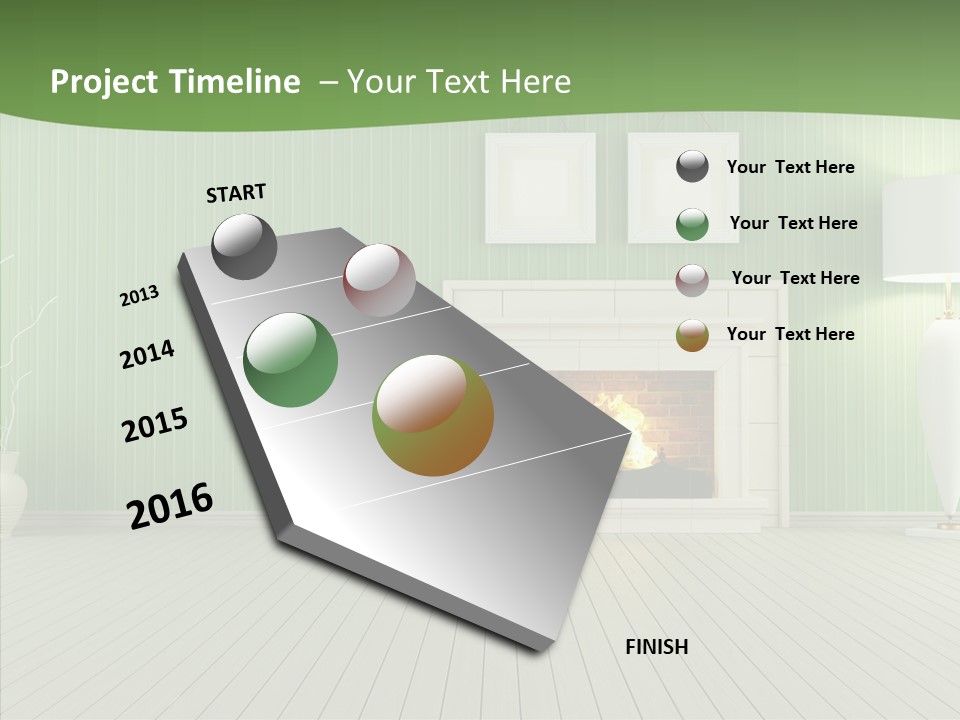 Fireplace Parquet Nobody PowerPoint Template
