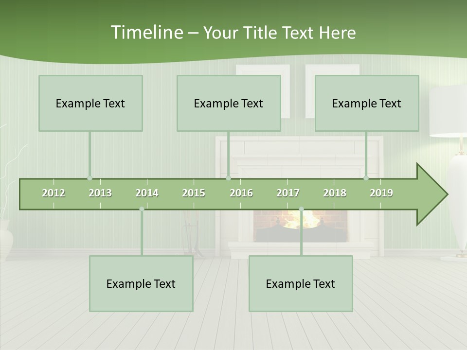 Fireplace Parquet Nobody PowerPoint Template