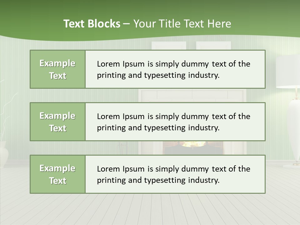 Fireplace Parquet Nobody PowerPoint Template