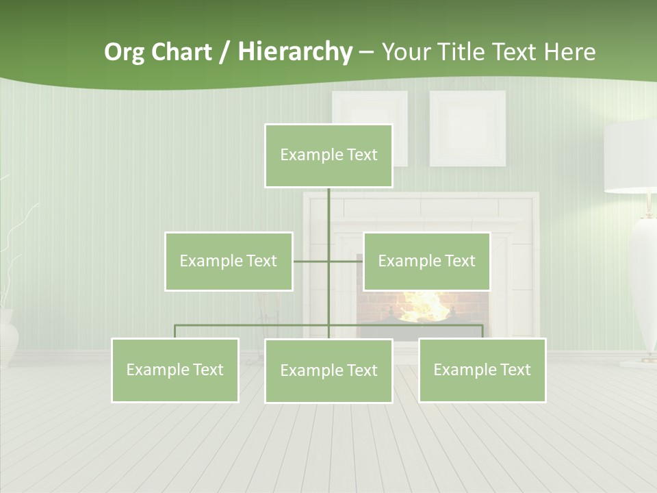Fireplace Parquet Nobody PowerPoint Template