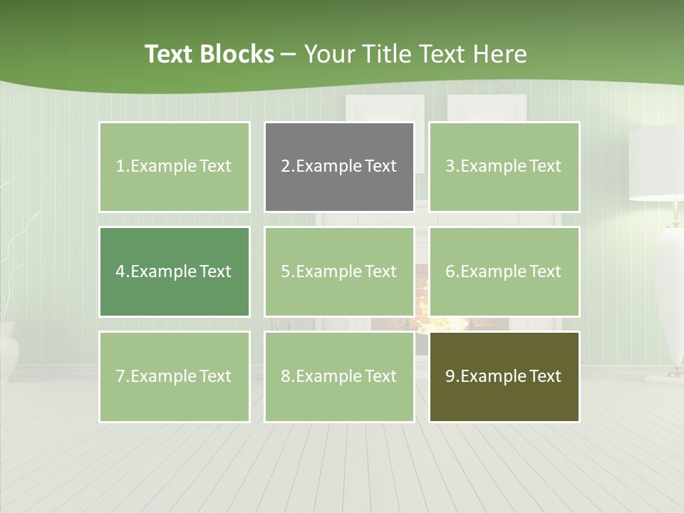 Fireplace Parquet Nobody PowerPoint Template