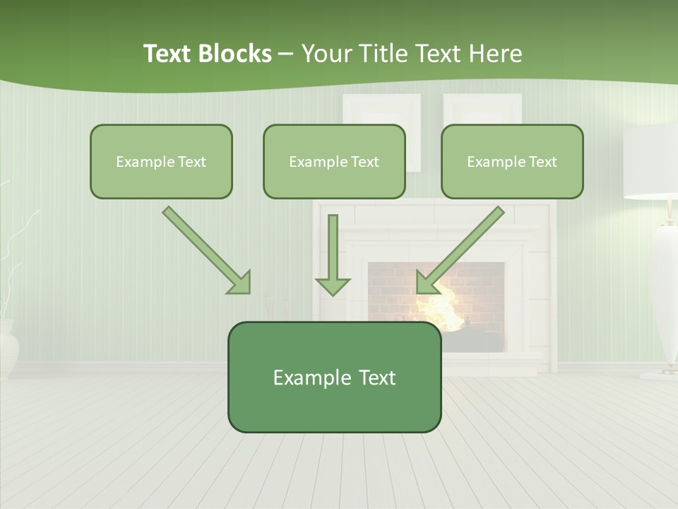 Fireplace Parquet Nobody PowerPoint Template