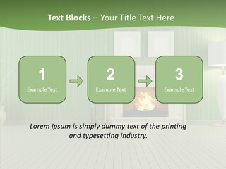Fireplace Parquet Nobody PowerPoint Template