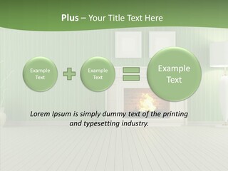 Fireplace Parquet Nobody PowerPoint Template