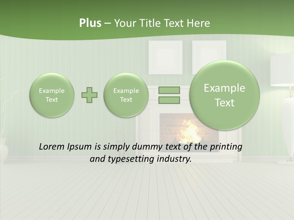 Fireplace Parquet Nobody PowerPoint Template