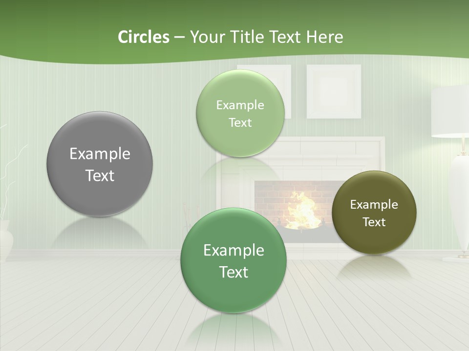 Fireplace Parquet Nobody PowerPoint Template