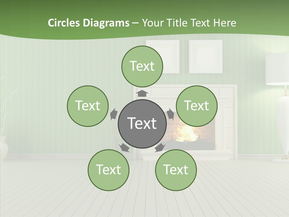 Fireplace Parquet Nobody PowerPoint Template