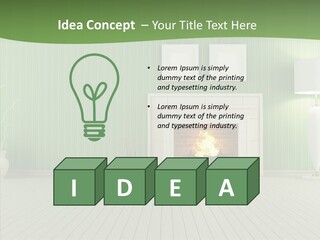 Fireplace Parquet Nobody PowerPoint Template