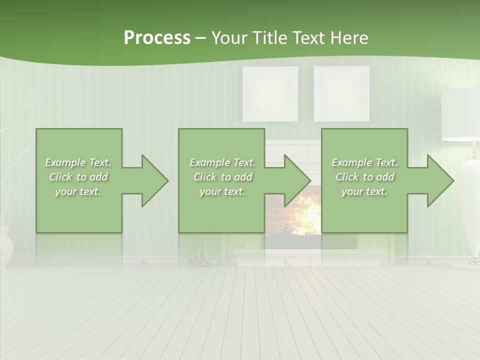Fireplace Parquet Nobody PowerPoint Template