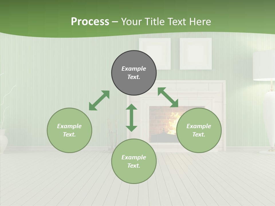 Fireplace Parquet Nobody PowerPoint Template