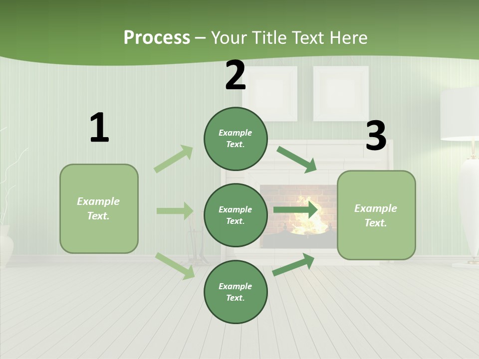 Fireplace Parquet Nobody PowerPoint Template