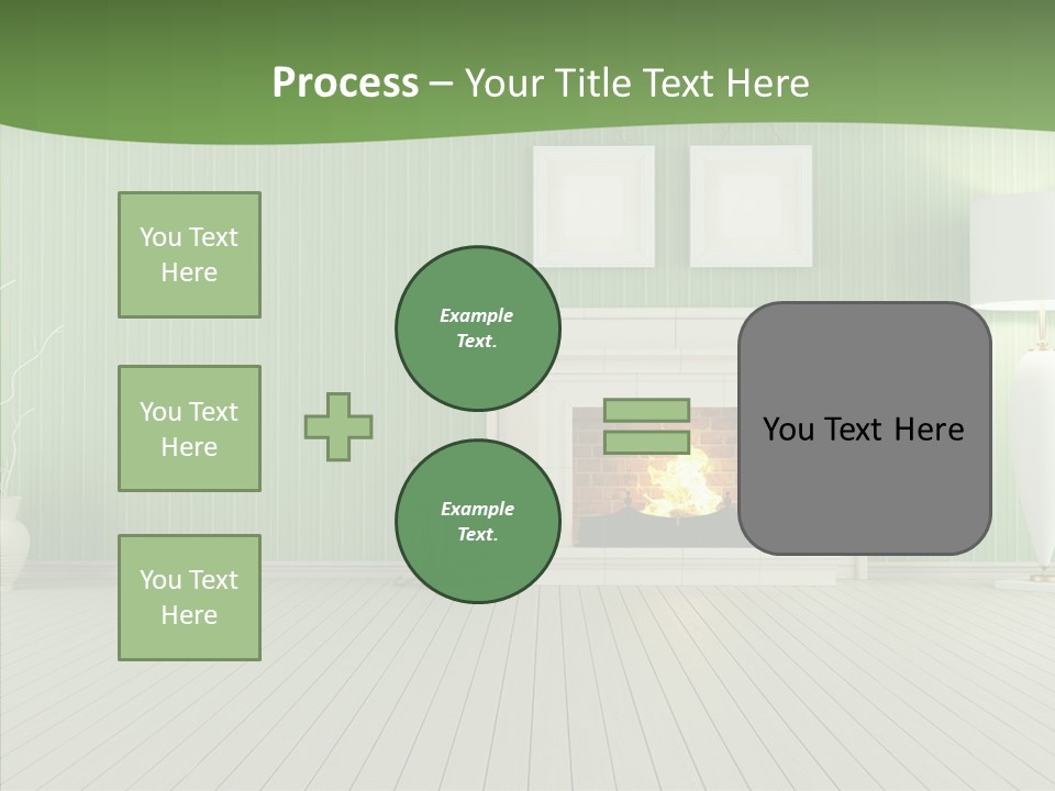 Fireplace Parquet Nobody PowerPoint Template