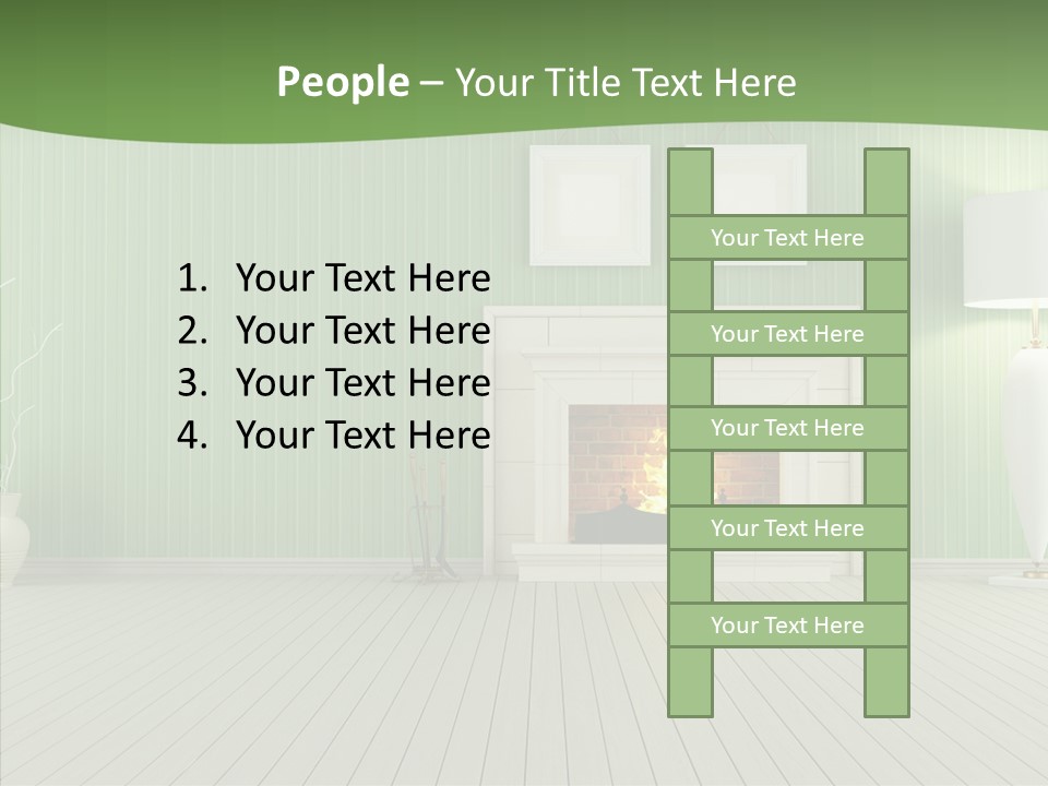 Fireplace Parquet Nobody PowerPoint Template