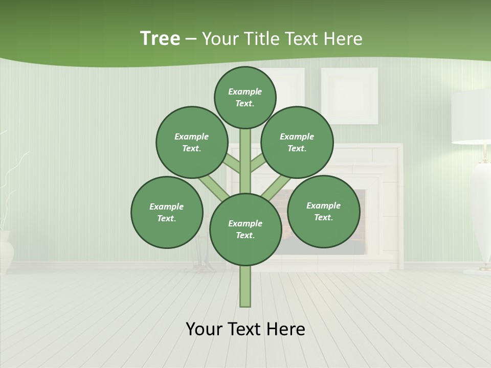 Fireplace Parquet Nobody PowerPoint Template