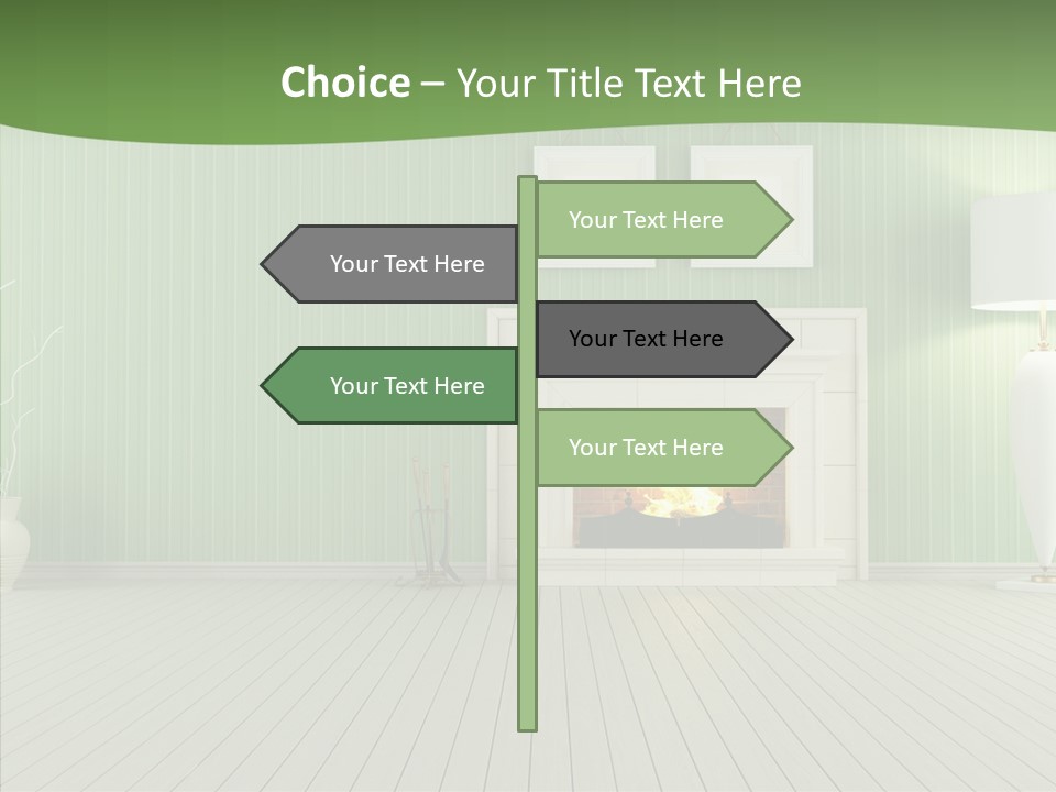 Fireplace Parquet Nobody PowerPoint Template