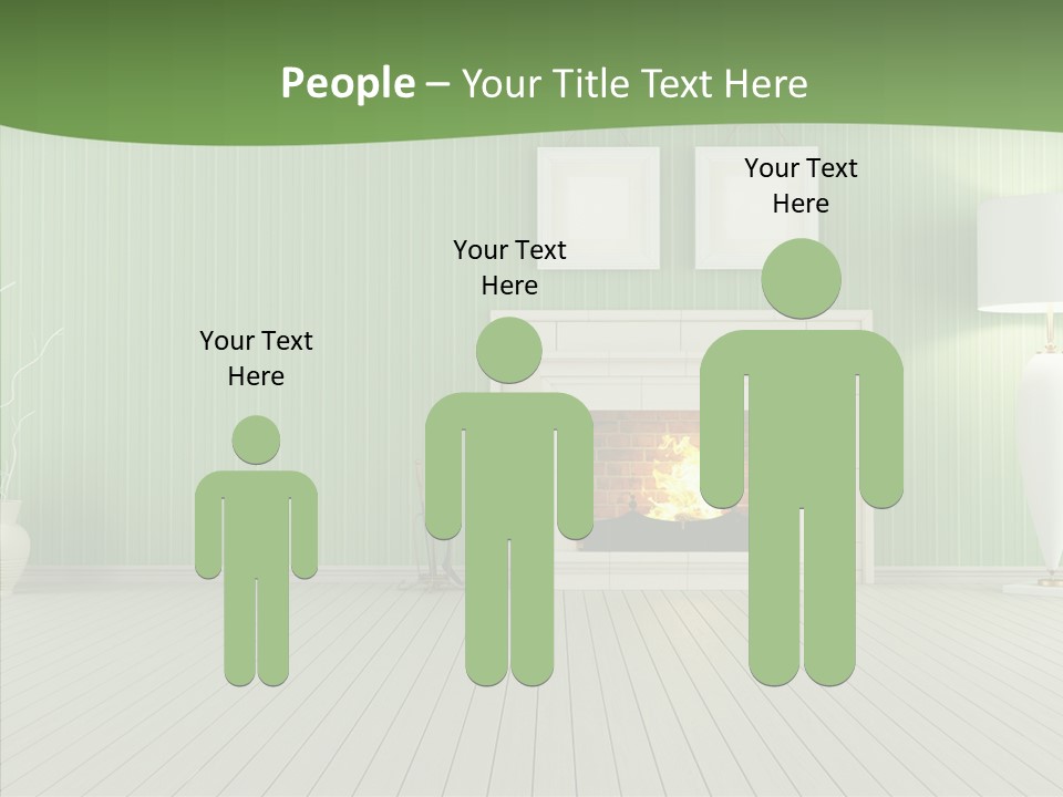 Fireplace Parquet Nobody PowerPoint Template