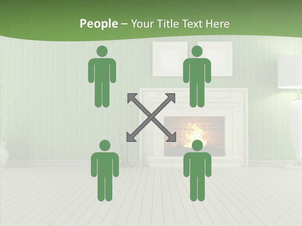 Fireplace Parquet Nobody PowerPoint Template