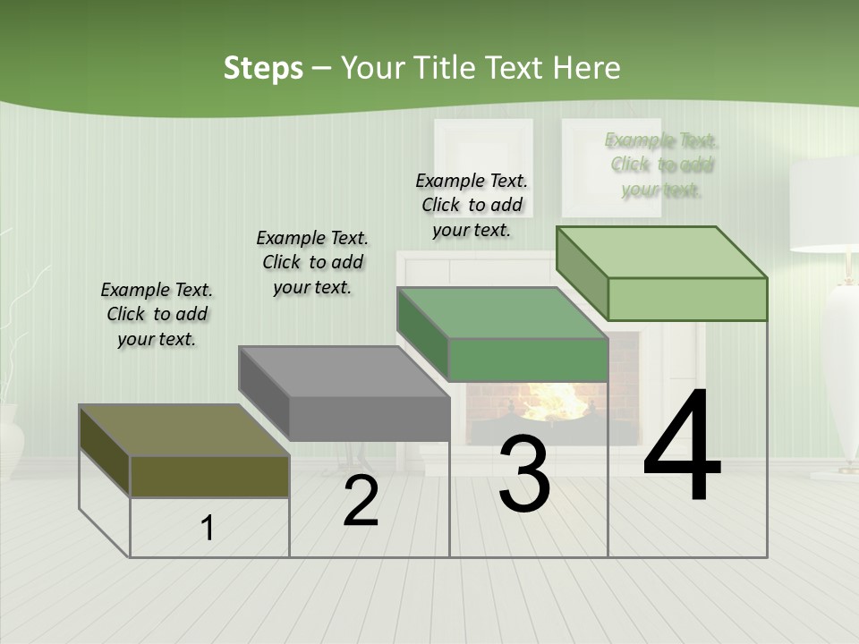 Fireplace Parquet Nobody PowerPoint Template