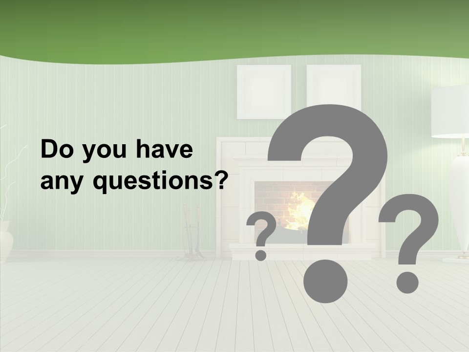Fireplace Parquet Nobody PowerPoint Template