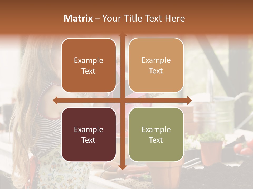 Caucasian Seedlings Looking PowerPoint Template