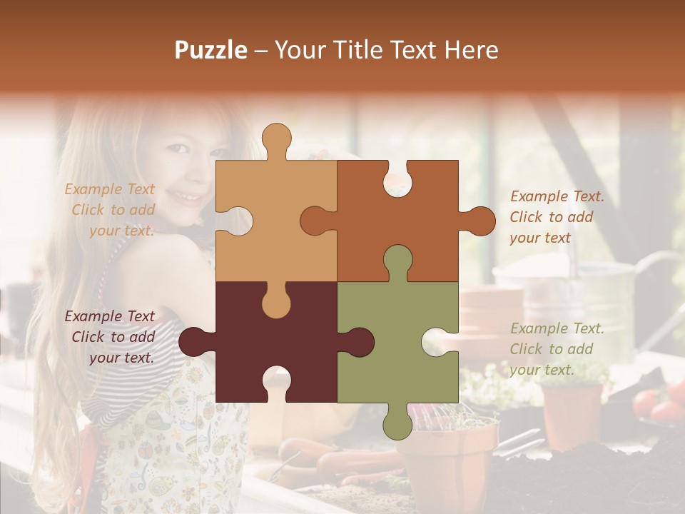 Caucasian Seedlings Looking PowerPoint Template