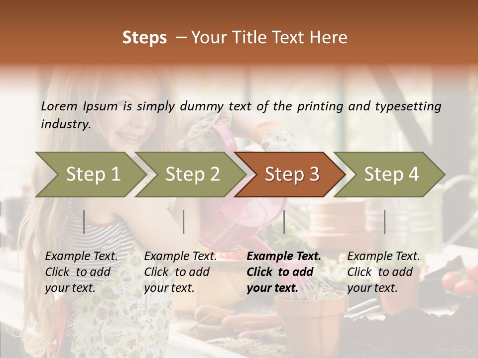 Caucasian Seedlings Looking PowerPoint Template