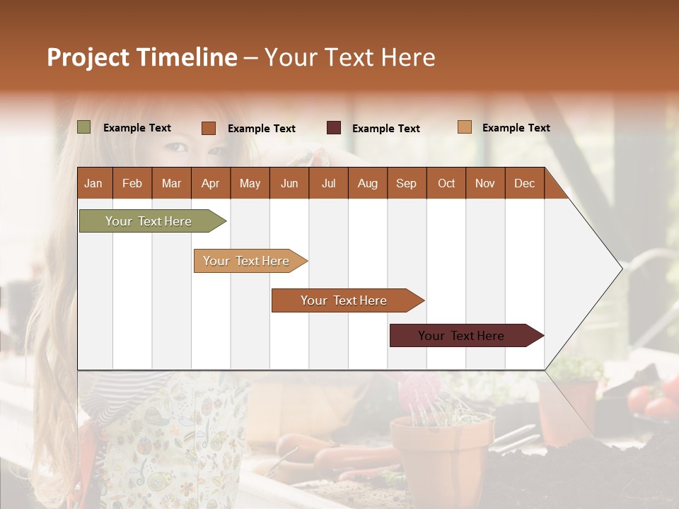 Caucasian Seedlings Looking PowerPoint Template