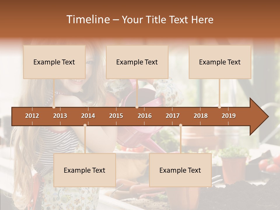 Caucasian Seedlings Looking PowerPoint Template