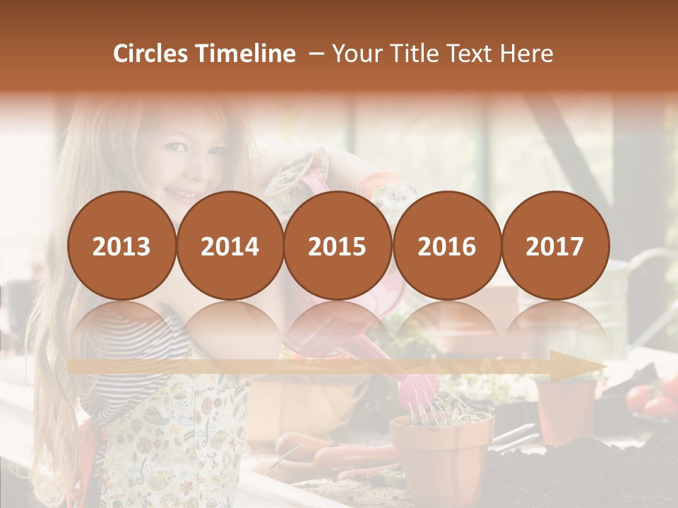 Caucasian Seedlings Looking PowerPoint Template