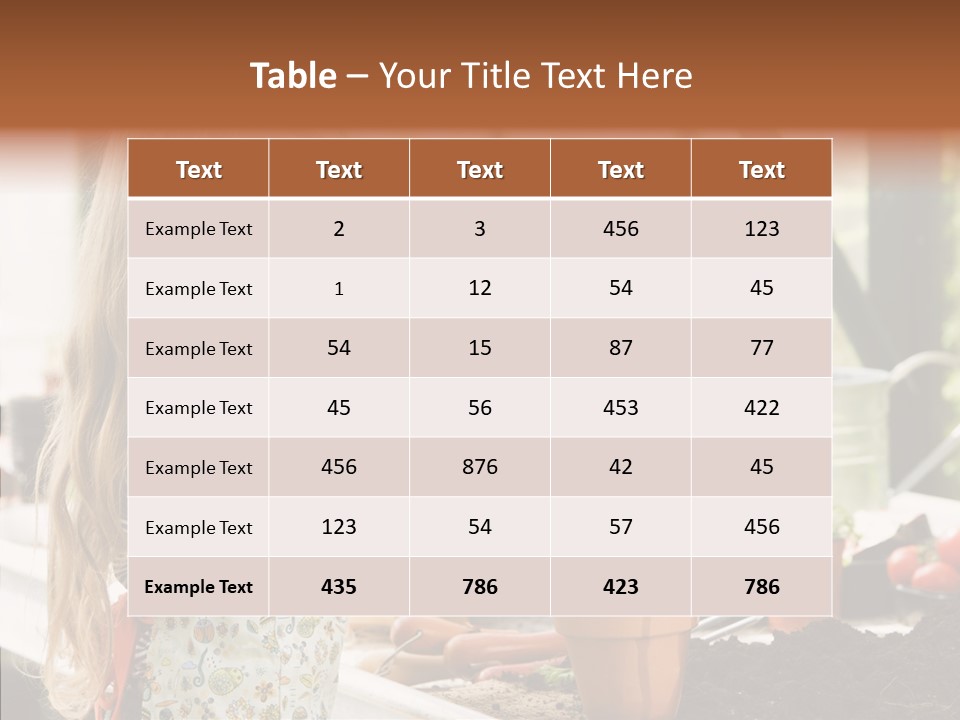 Caucasian Seedlings Looking PowerPoint Template