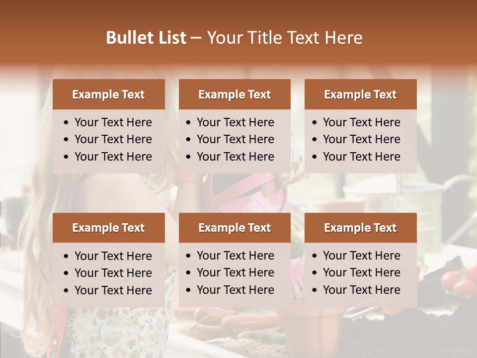 Caucasian Seedlings Looking PowerPoint Template