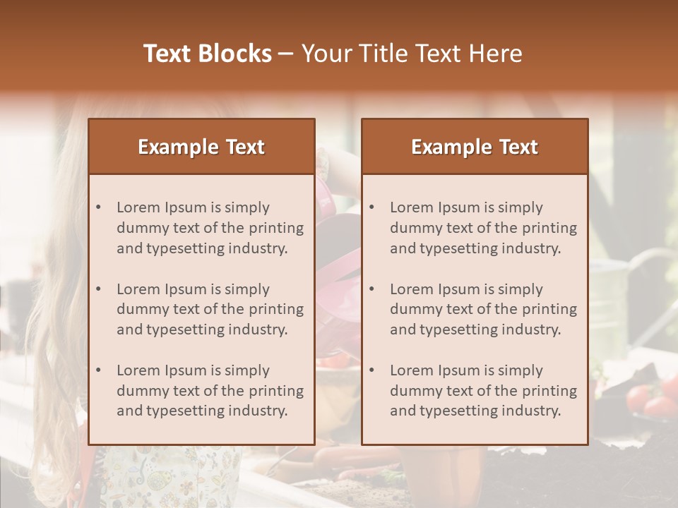Caucasian Seedlings Looking PowerPoint Template