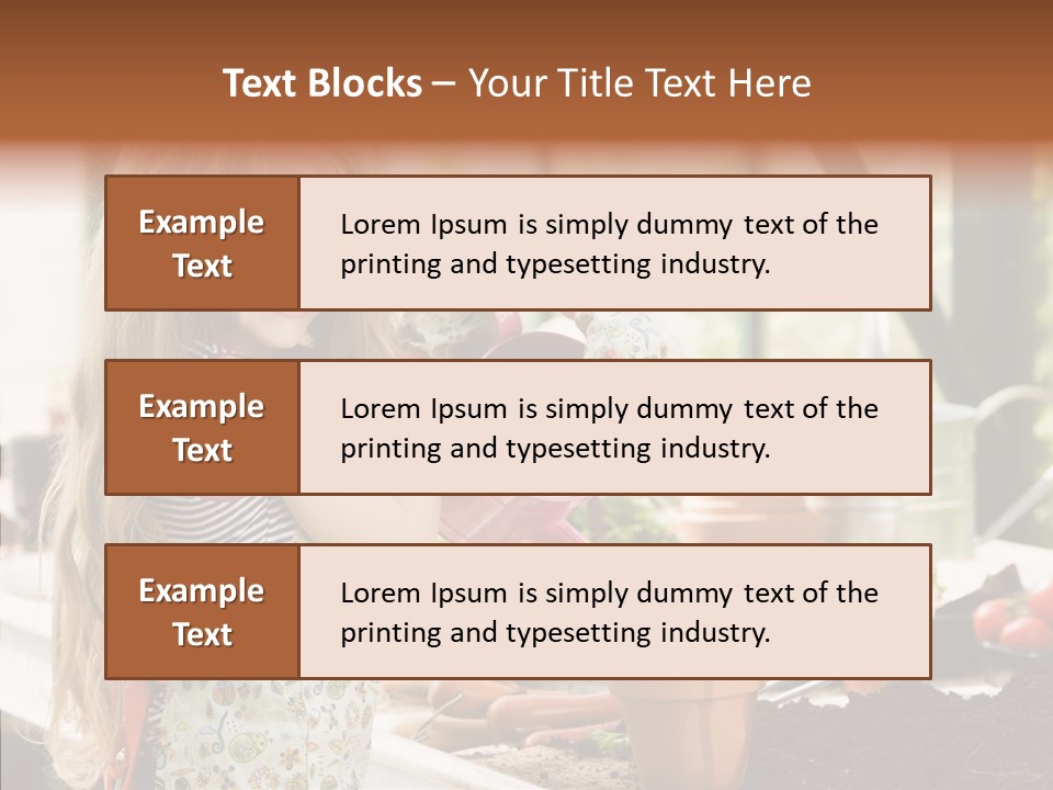 Caucasian Seedlings Looking PowerPoint Template