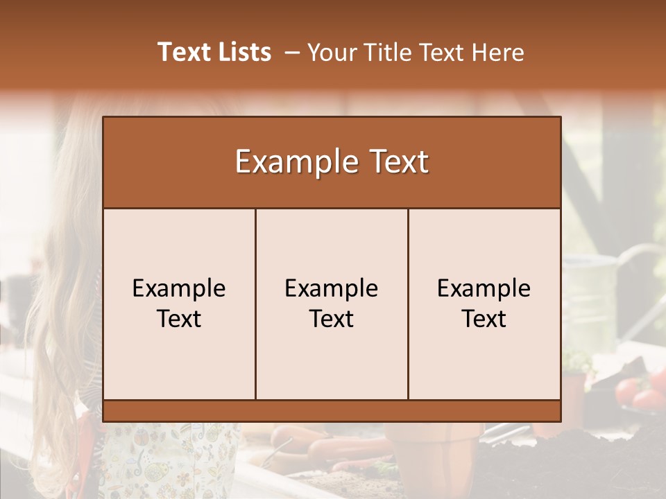 Caucasian Seedlings Looking PowerPoint Template