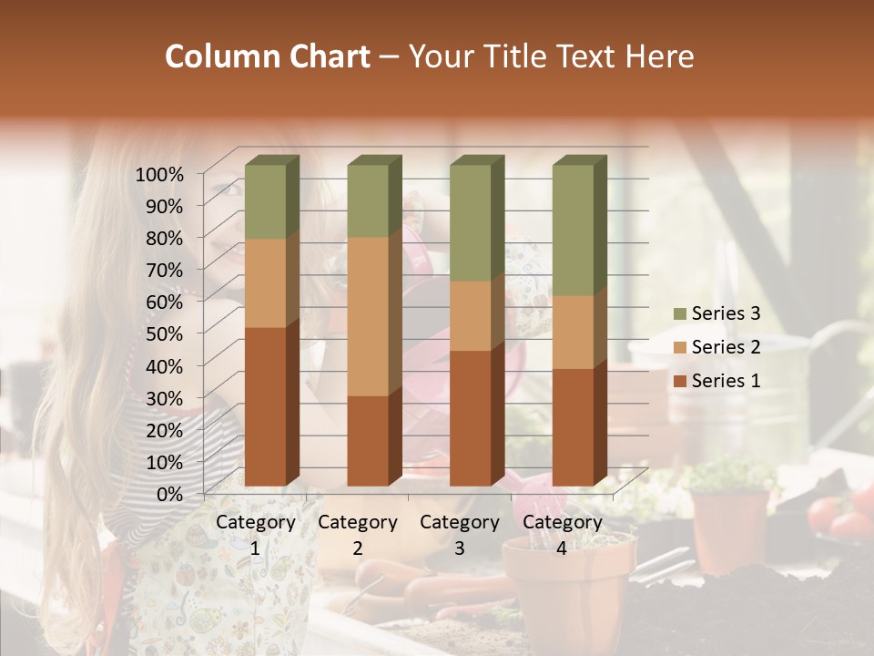 Caucasian Seedlings Looking PowerPoint Template