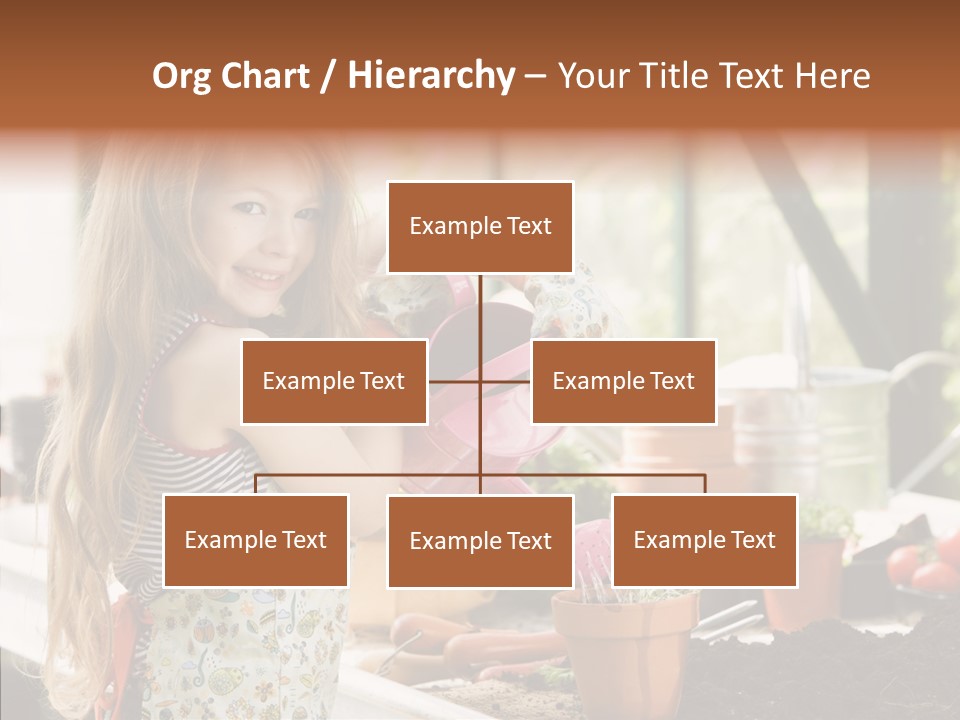 Caucasian Seedlings Looking PowerPoint Template