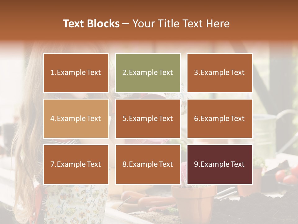 Caucasian Seedlings Looking PowerPoint Template