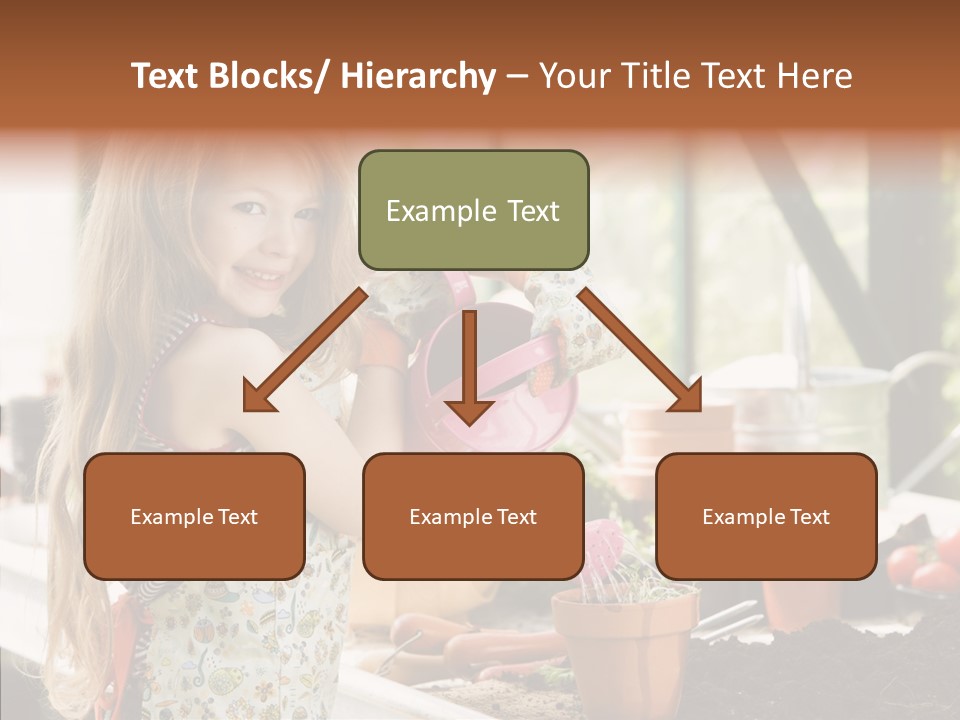Caucasian Seedlings Looking PowerPoint Template